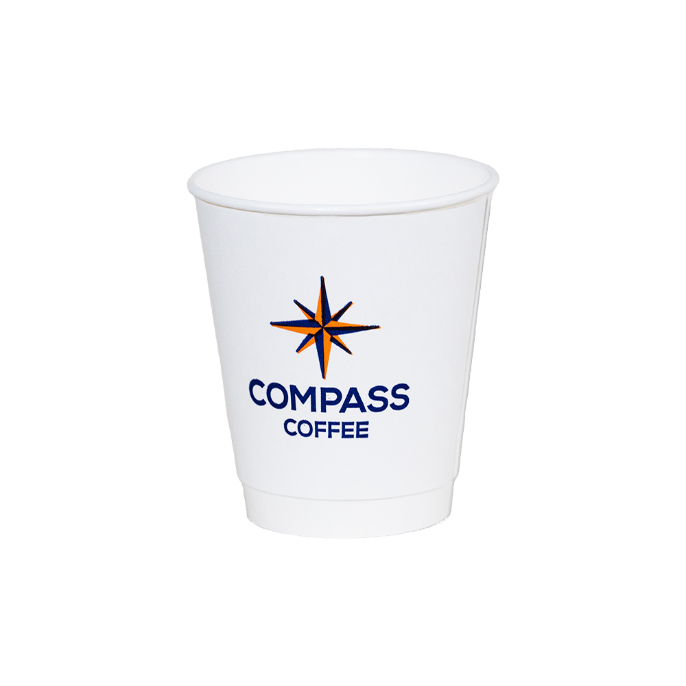 Hot Cups - 12oz Compass Coffee